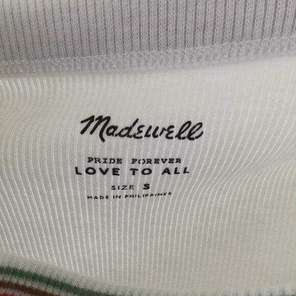 Madewell "The Pride Brightside" Crop Ribbed Tank Top s - Picture 8 of 11